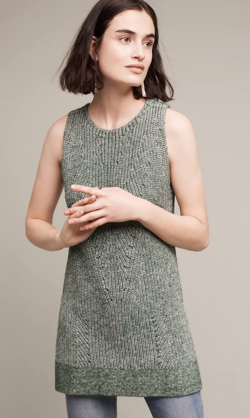 New Anthropologie Mason Sleeveless Knit Sweater Lili's Closet $148 Large Green